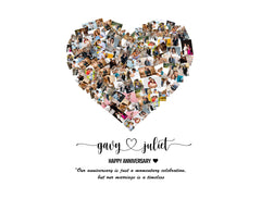 Custom digital heart collage illustration from your photos.