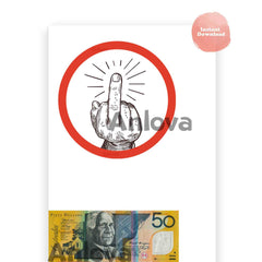 Digital fake paper money for prank Instant Download