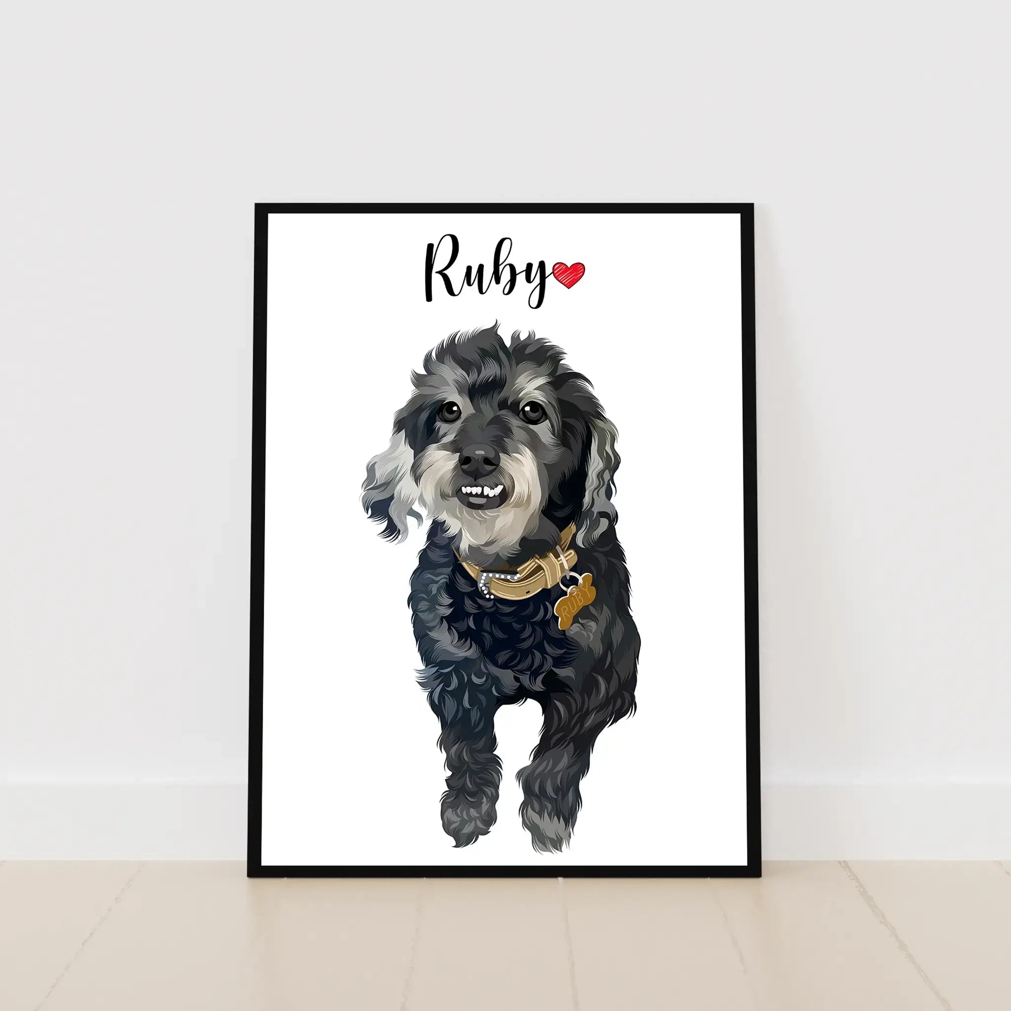 Custom pet portrait from your photo for pet lovers.